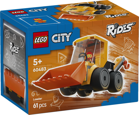 LEGO City Pojazdy Ładowarka kołowa 60483 z minifigurką pracownika budowlanego