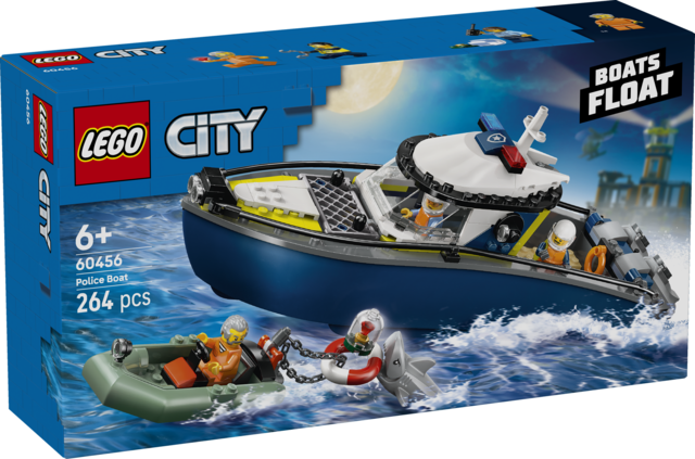 Zestaw LEGO City Pościg łodzią policyjną z łodzią i pontonem do zabawy - LEGO®