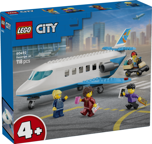 Zestaw LEGO City Samolot pasażerski 60492 z minifigurkami i akcesoriami