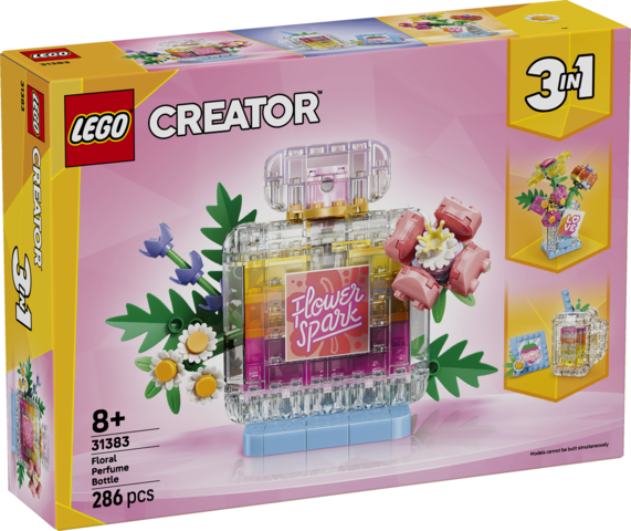 LEGO Creator 3w1 Flakon Perfum z kwiatową ozdobą 31383 - zestaw konstrukcyjny z klockami