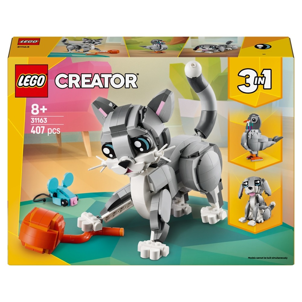 Zestaw LEGO Creator 3w1 Psotny Kot 31163 od LEGO® z ruchomym kotem i akcesoriami