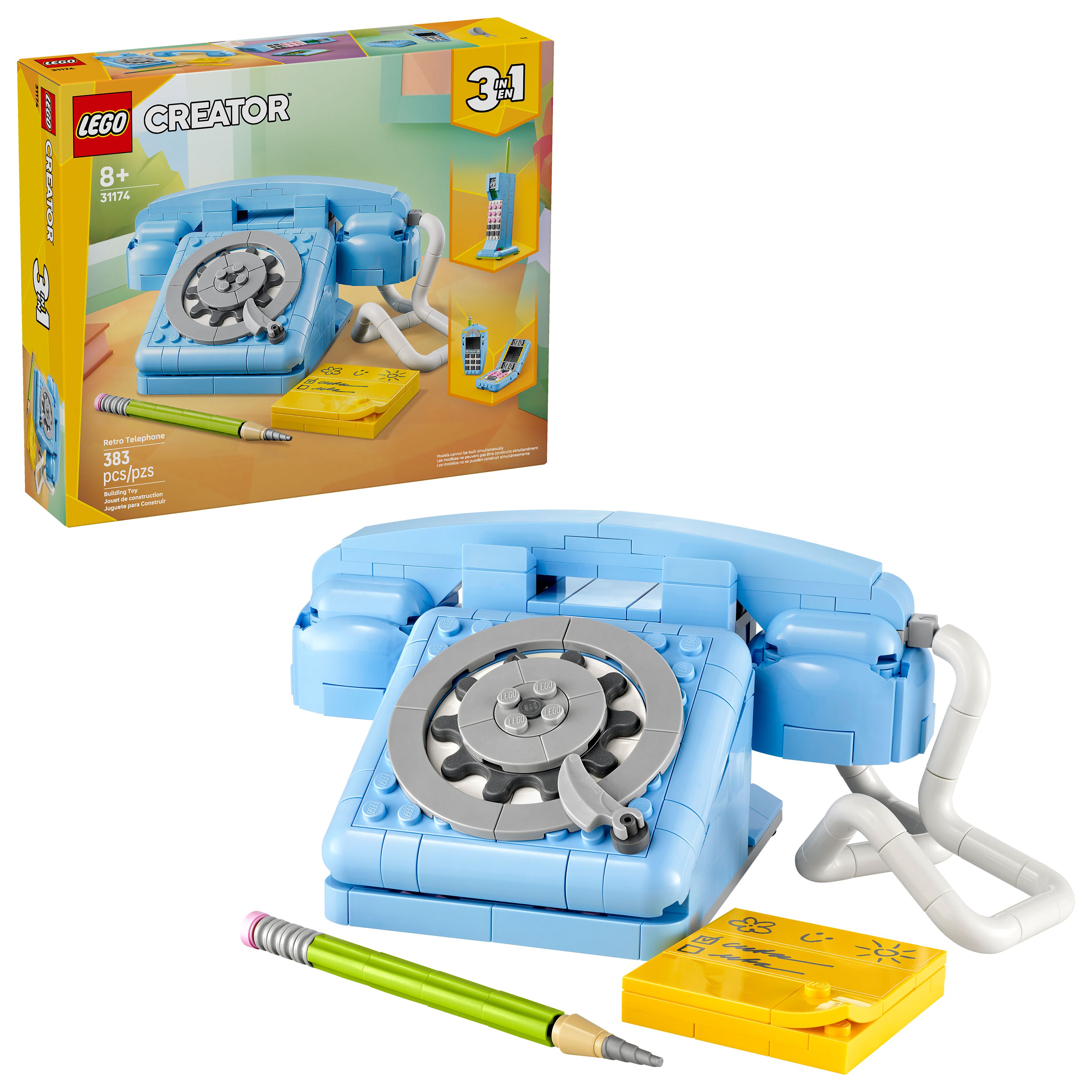 Zestaw LEGO Creator 3w1 Telefon w stylu retro 31174 od LEGO® z 383 elementami