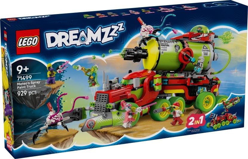 LEGO DREAMZzz Sprayowa ciężarówka Mateo 71499 z 929 elementami