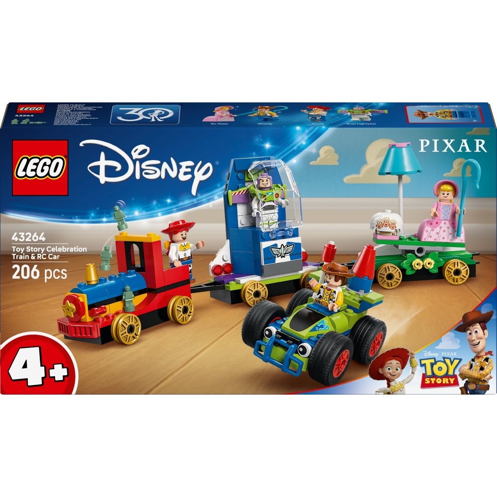 Zestaw LEGO Disney Toy Story Okolicznościowy pociąg i Pan Sterowany 43264 z 206 elementami