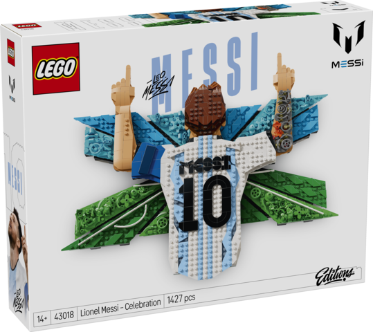 LEGO Editions Lionel Messi – cieszynka 43018 kolekcjonerska dekoracja ścienna 3D z postacią piłkarza