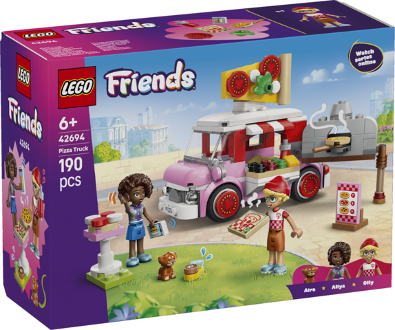 LEGO Friends Furgonetka z pizzą 42694 - mobilny zestaw gastronomiczny z piecem do pizzy