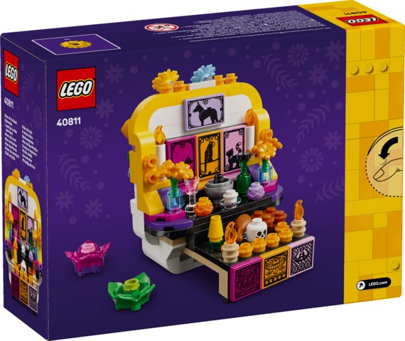 LEGO Iconic Ołtarz Día De Los Muertos 40811 - dwustronny model z czaszką i ołtarzem