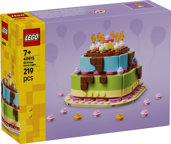 LEGO Iconic Tort na przyjęcie urodzinowe 40815 kolorowy zestaw konstrukcyjny z 219 elementów
