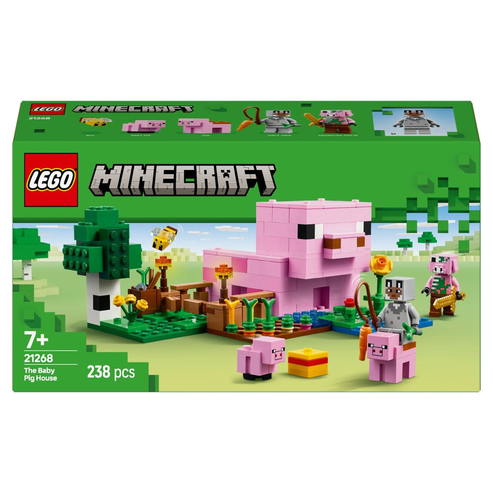 LEGO Minecraft Dom Prosiaczka 21268 - zestaw konstrukcyjny z domem w kształcie świni