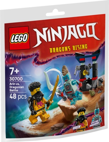 LEGO NINJAGO Bitwa Arina z Dragonem 30700 - zestaw konstrukcyjny z ruchomą wyciągarką