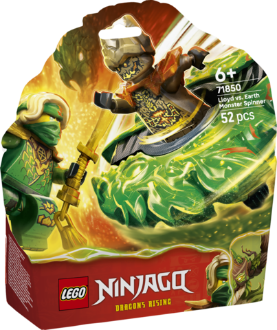 Zestaw LEGO Ninjago Lloyd kontra ziemny potwór 71850 z mechanizmem spinnera i minifigurkami