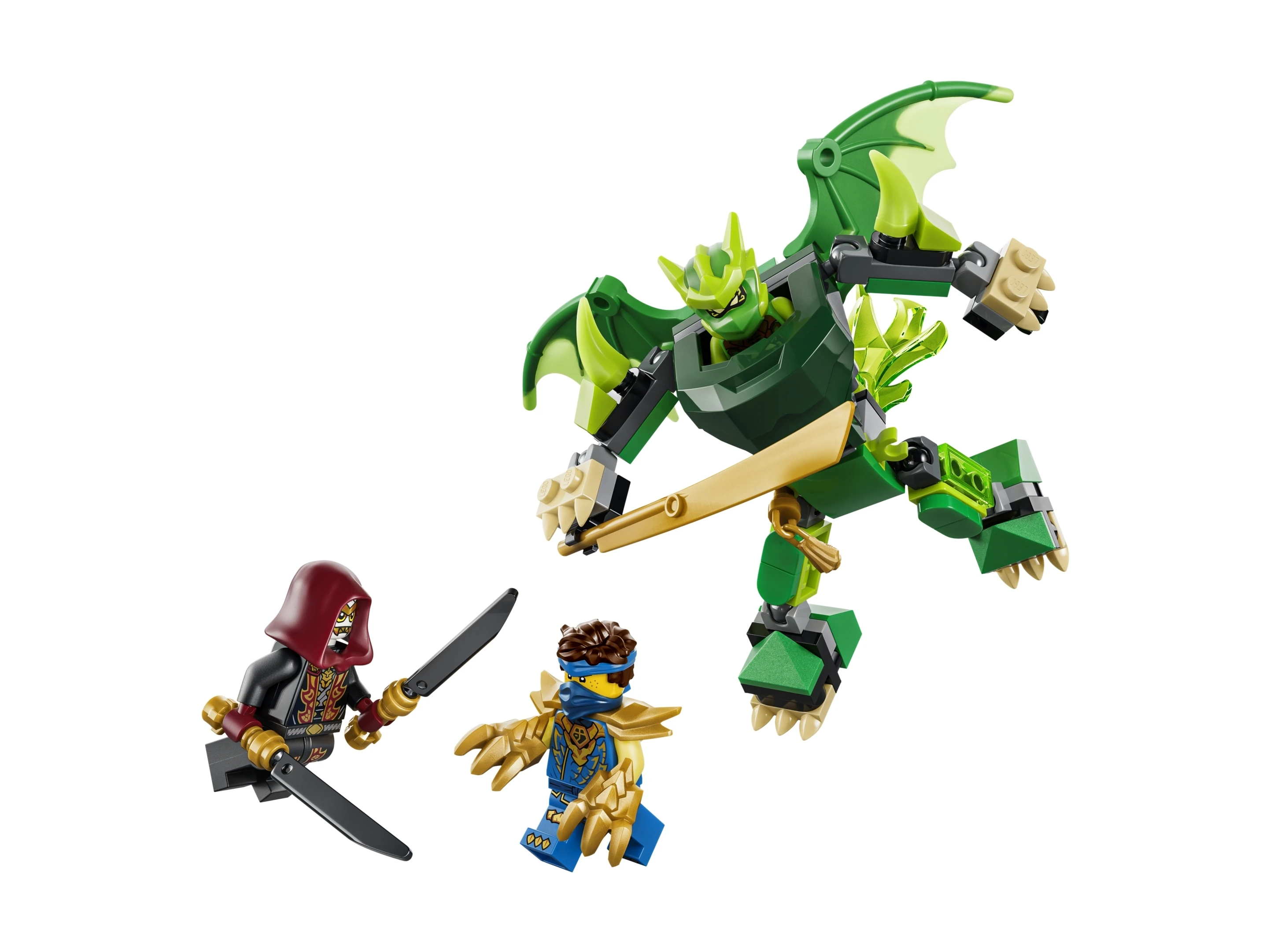 Zestaw LEGO Ninjago 71862 Smoczy Mech Lloyda z minifigurkami Lloyd, Jay i lojalista