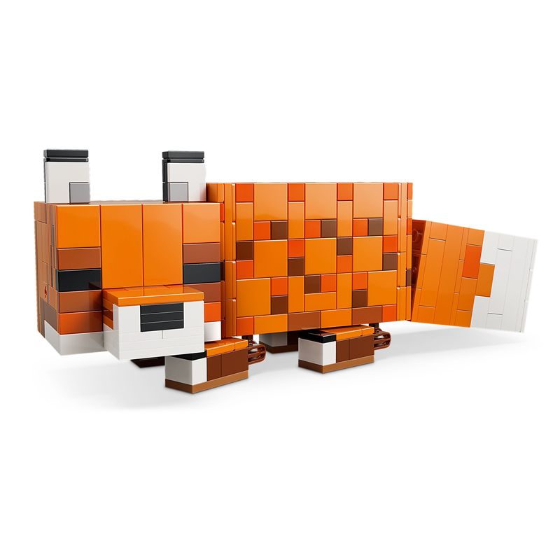 Ruchome elementy figurki LEGO Minecraft Lis 21588 — szczegóły i akcesoria