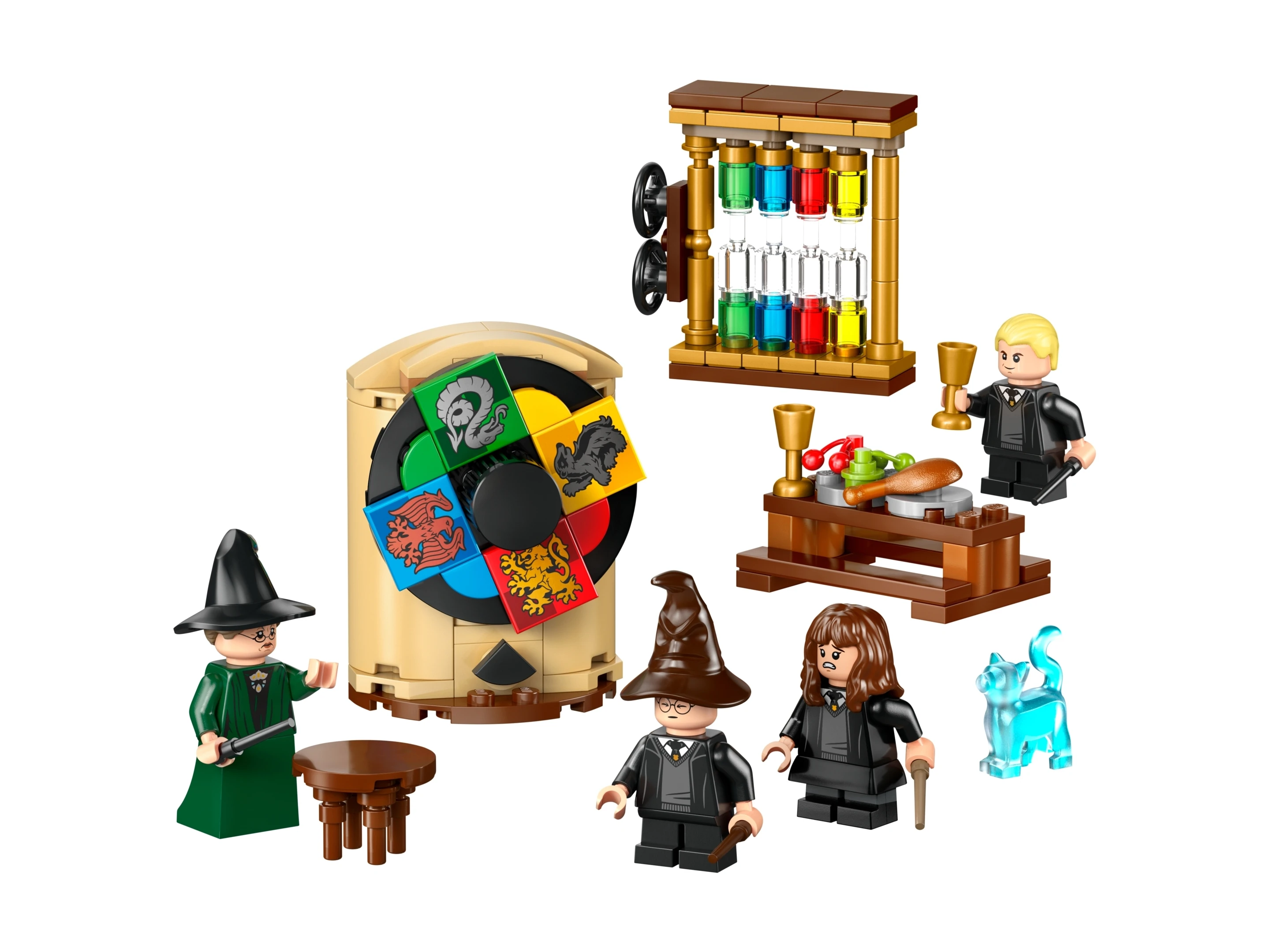 Minifigurki LEGO Harry Potter w zestawie Zamek Hogwart Ceremonia przydziału 76460 z Tiara Przydziału