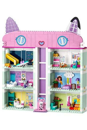 Zestaw LEGO Gabby’s Dollhouse Koci domek Gabi 10788 z figurkami Gabi, Kiciusia, Najkotka i Łakotka