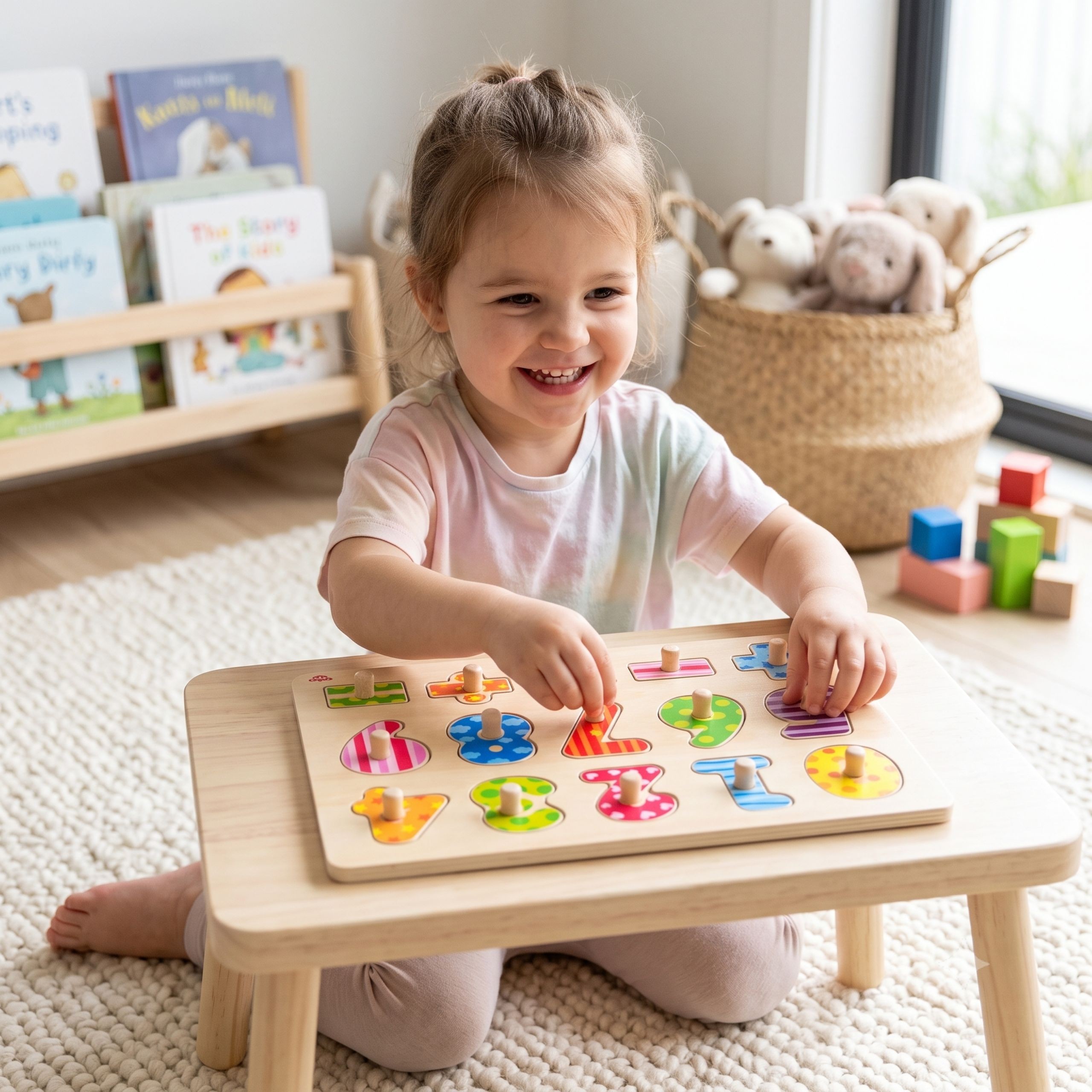 Tablica z wyjmowanymi elementami cyferkami i znakami matematycznymi TOOKY TOY dla dzieci od 3 lat