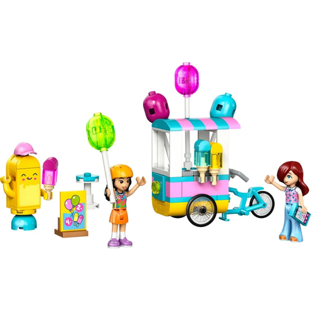 Mobilne stoisko z lodami i balonami LEGO Friends 42692 z akcesoriami i stolikiem