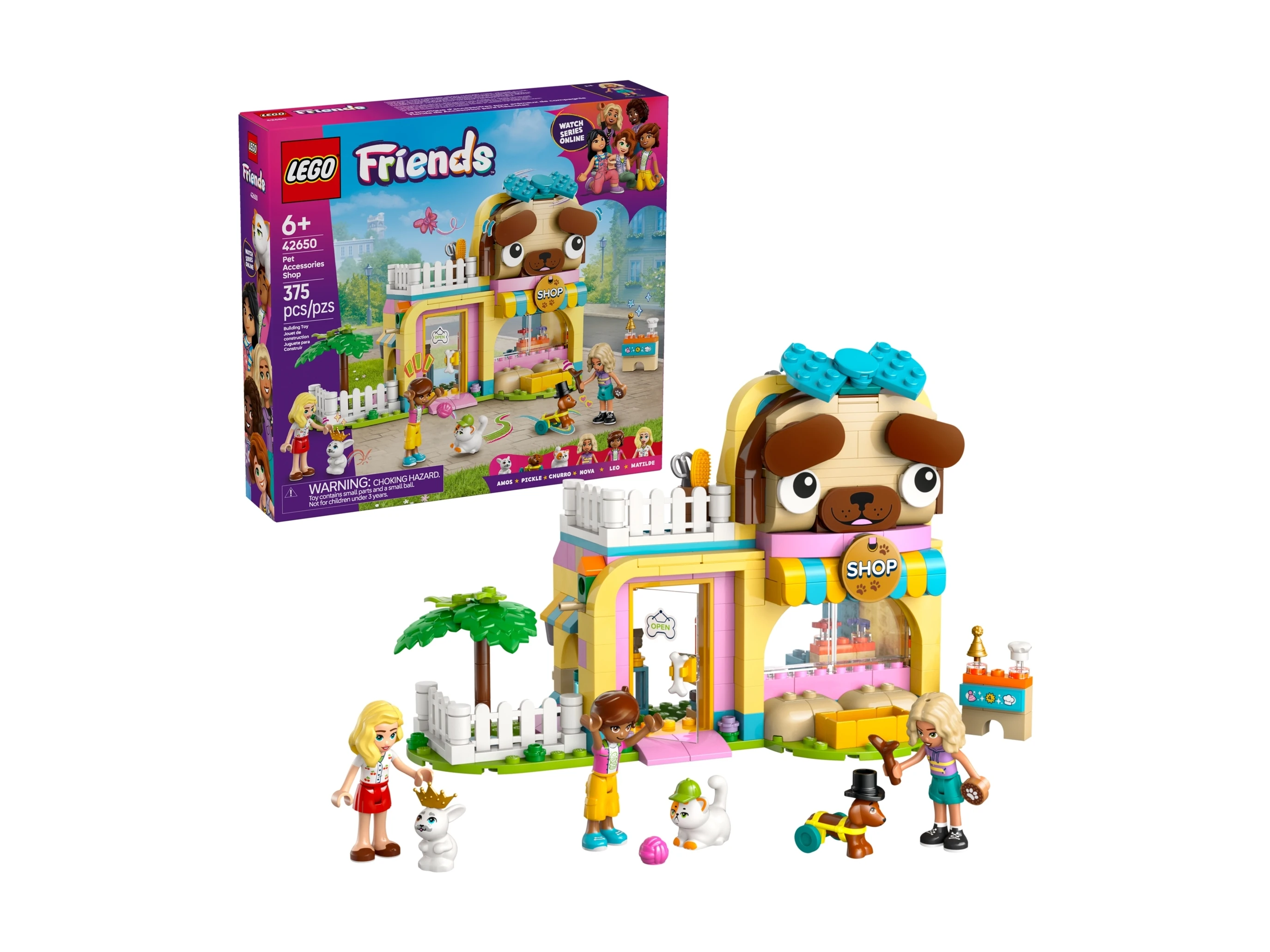 Dwupiętrowy sklep z windą i gabinetem pielęgnacji zwierząt LEGO Friends 42650