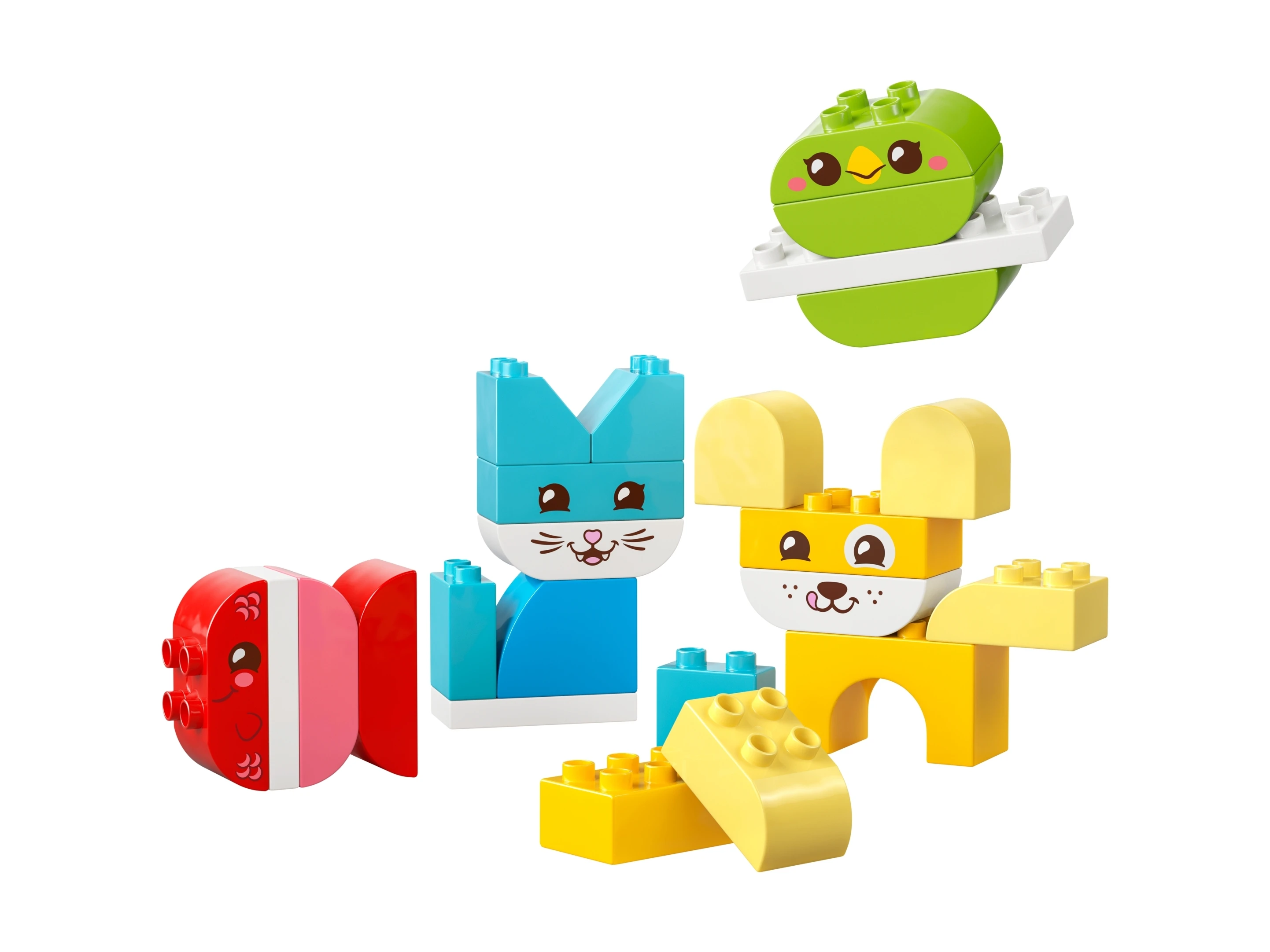LEGO Duplo kreatywne zwierzaki 3w1 10477 z kolorowymi klockami i buziami zwierząt