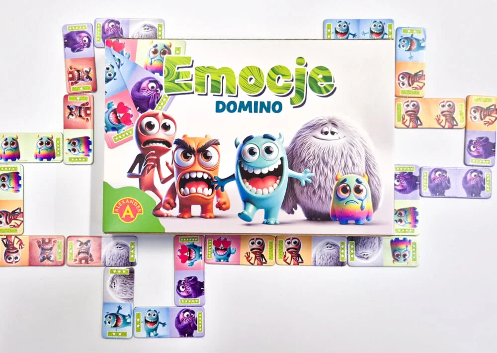 Gra Domino Emocje ALEXANDER – elementy domina z ilustracjami emocji