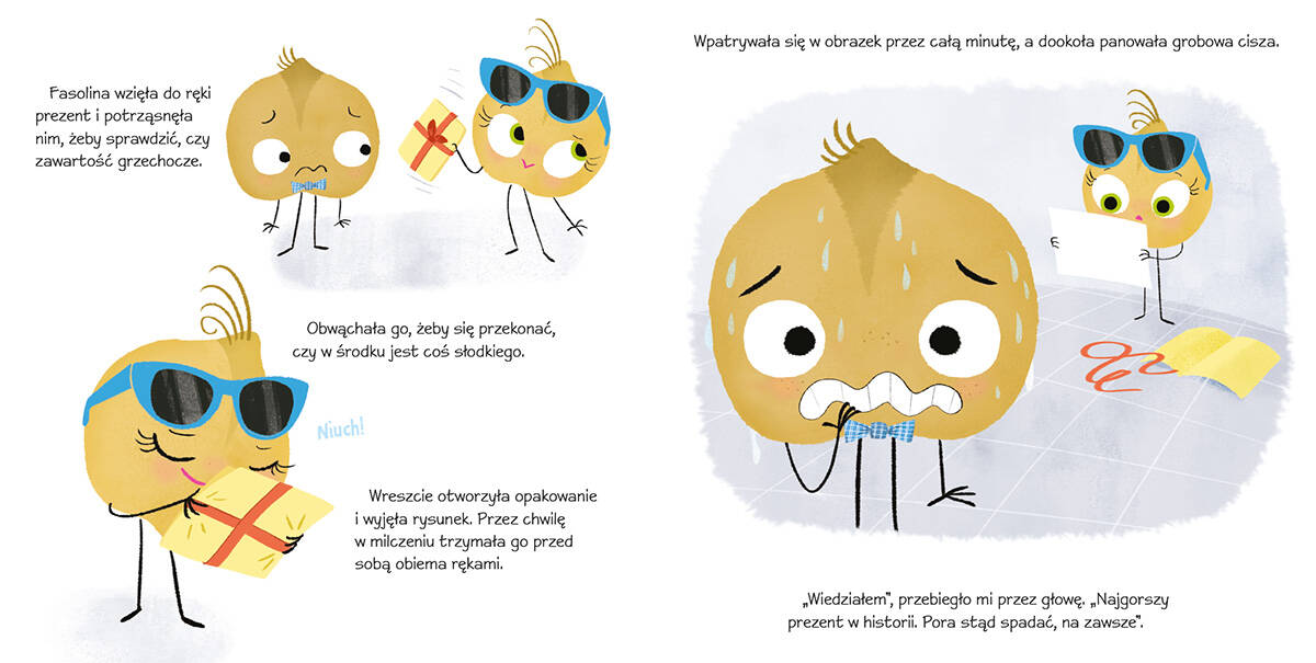 Ilustracja z książki Fajny Cieciorek i prezent wszech czasów z serii Smaczna Banda i emocje