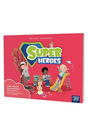 Zestaw kart aktywności Język angielski Super Heroes Nowa Era - kolorowe karty dla dzieci 4-5 lat