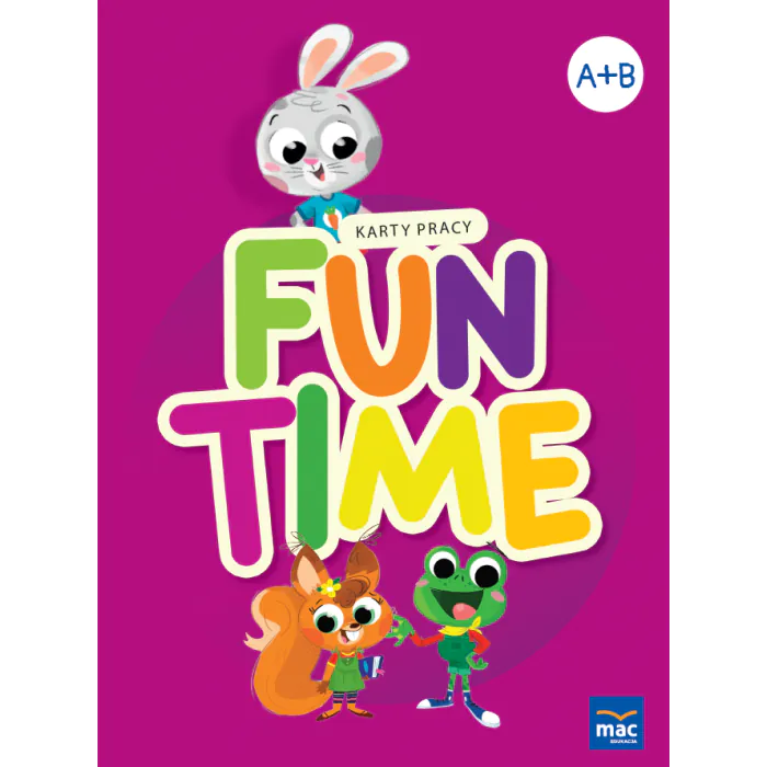 Pakiet Fun Time Poziom A+B MAC PODRĘCZNIKI - okładka kursu języka angielskiego dla dzieci 3-6 lat