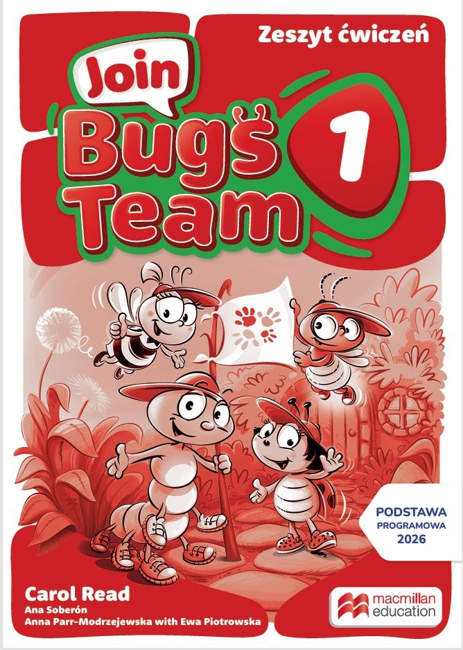 Join Bugs Team 1 Zeszyt ćwiczeń Macmillan okładka książki edukacyjnej dla klas 1-3