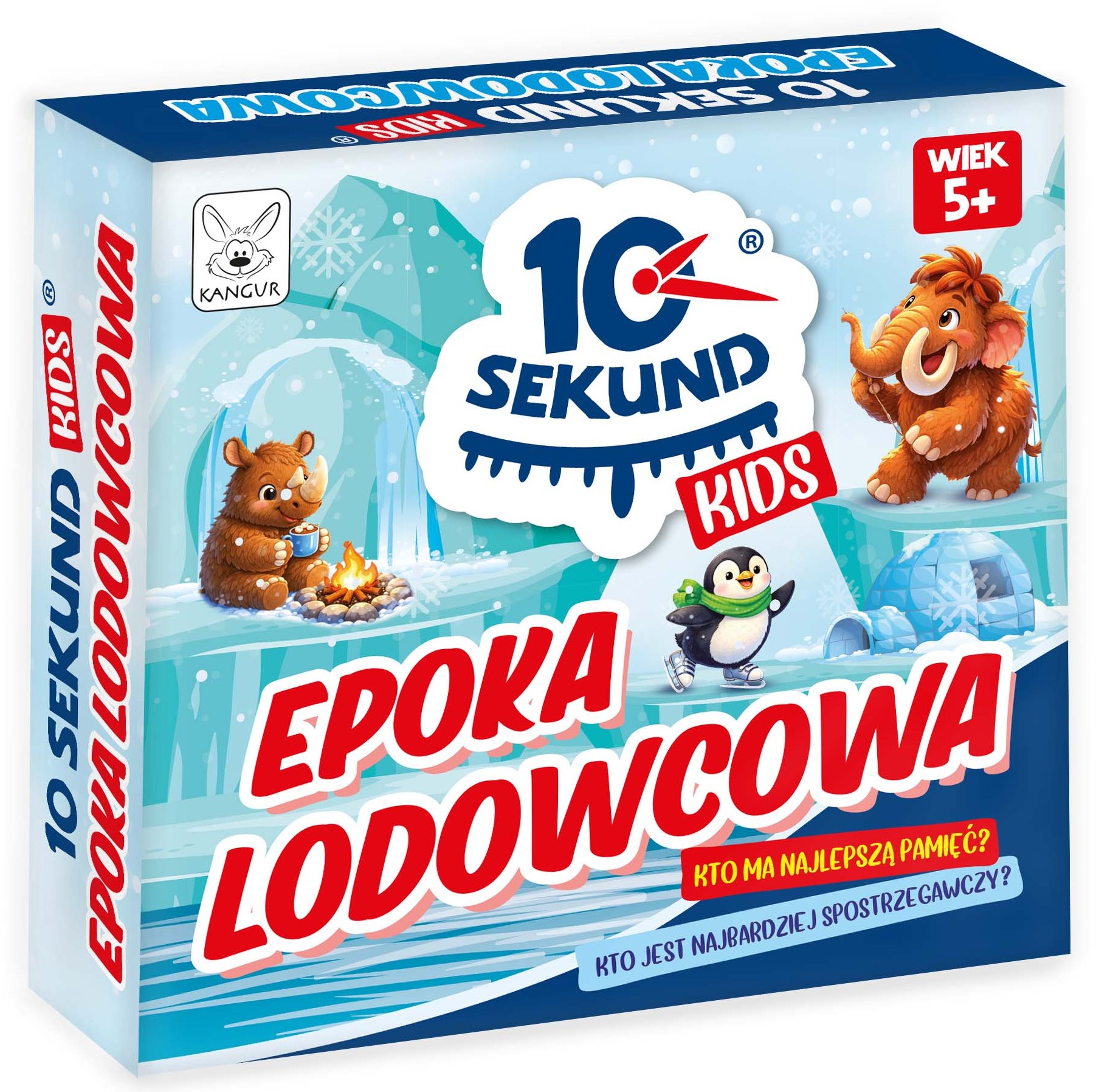 Zestaw kart gry 10 Sekund Kids Epoka Lodowcowa KANGUR - widok kart edukacyjnych