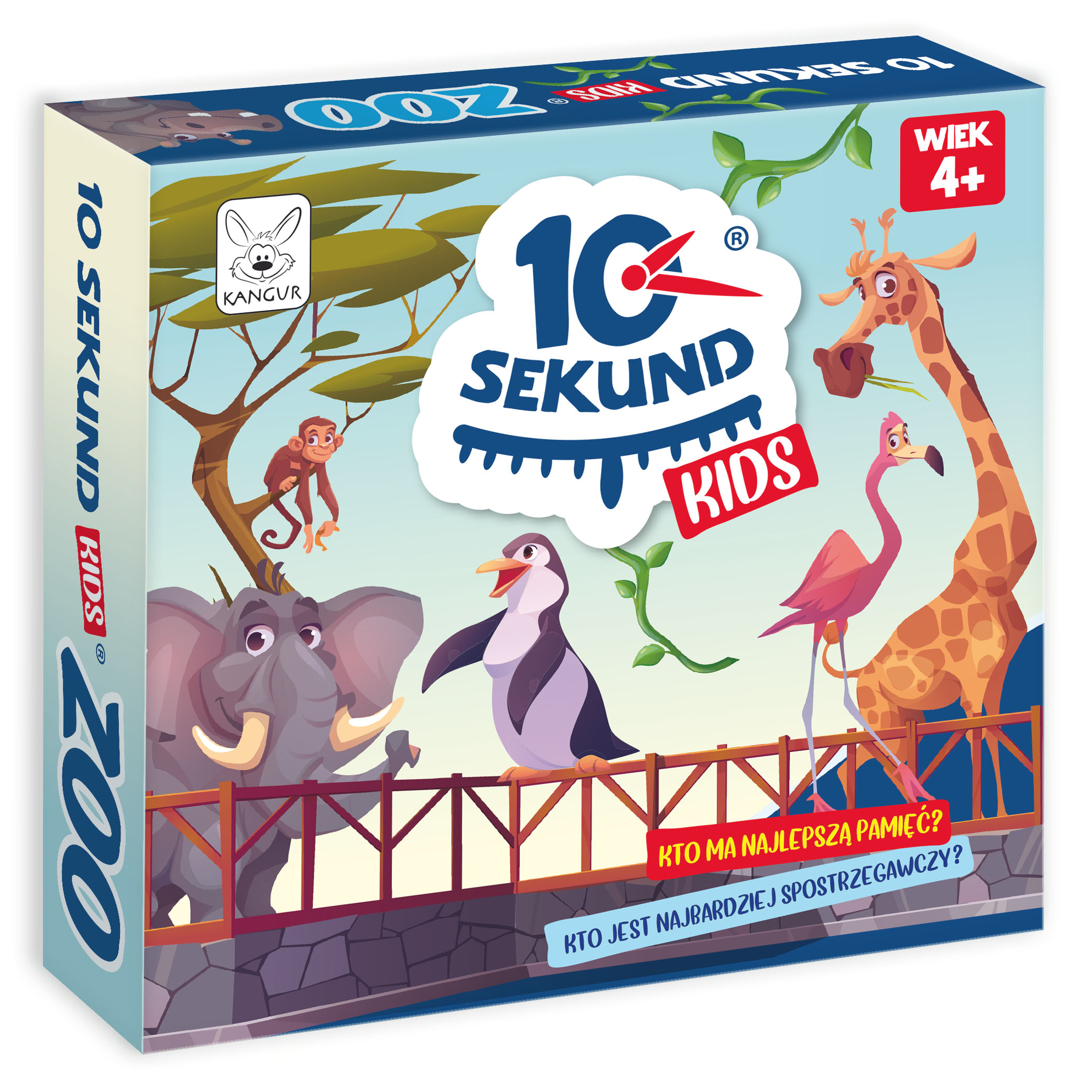 Karty do gry 10 Sekund Kids ZOO z ilustracjami zwierząt KANGUR