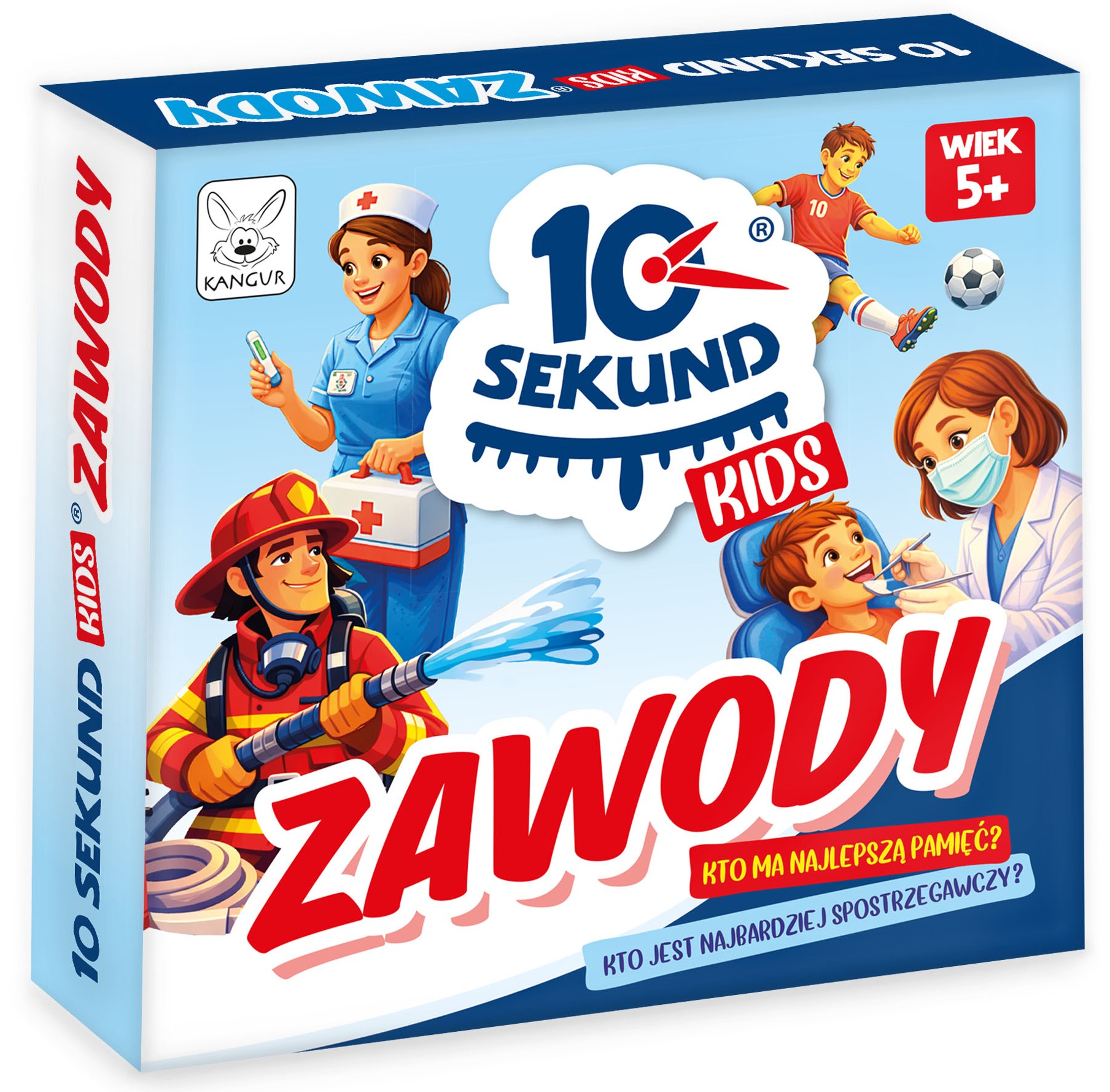 Karty gry 10 Sekund Kids Zawody z ilustracjami zawodów dla dzieci