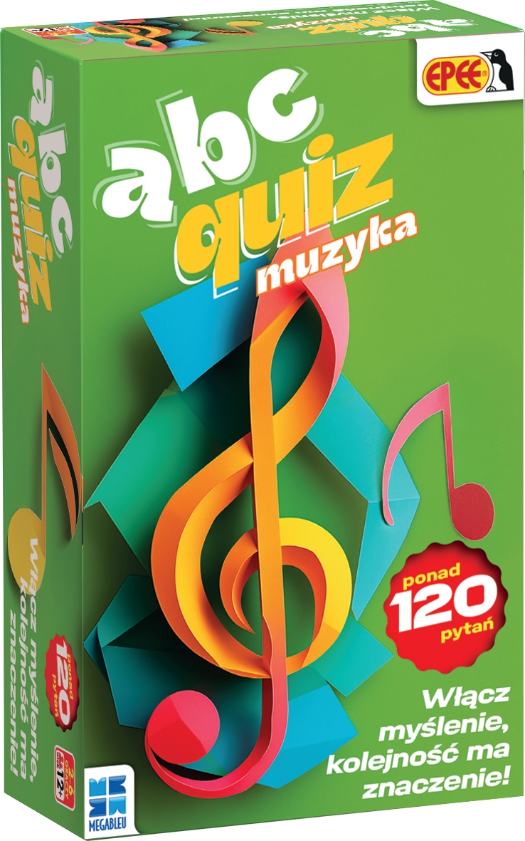 Gra ABC Quiz Muzyka Epee – pudełko i elementy w zestawie
