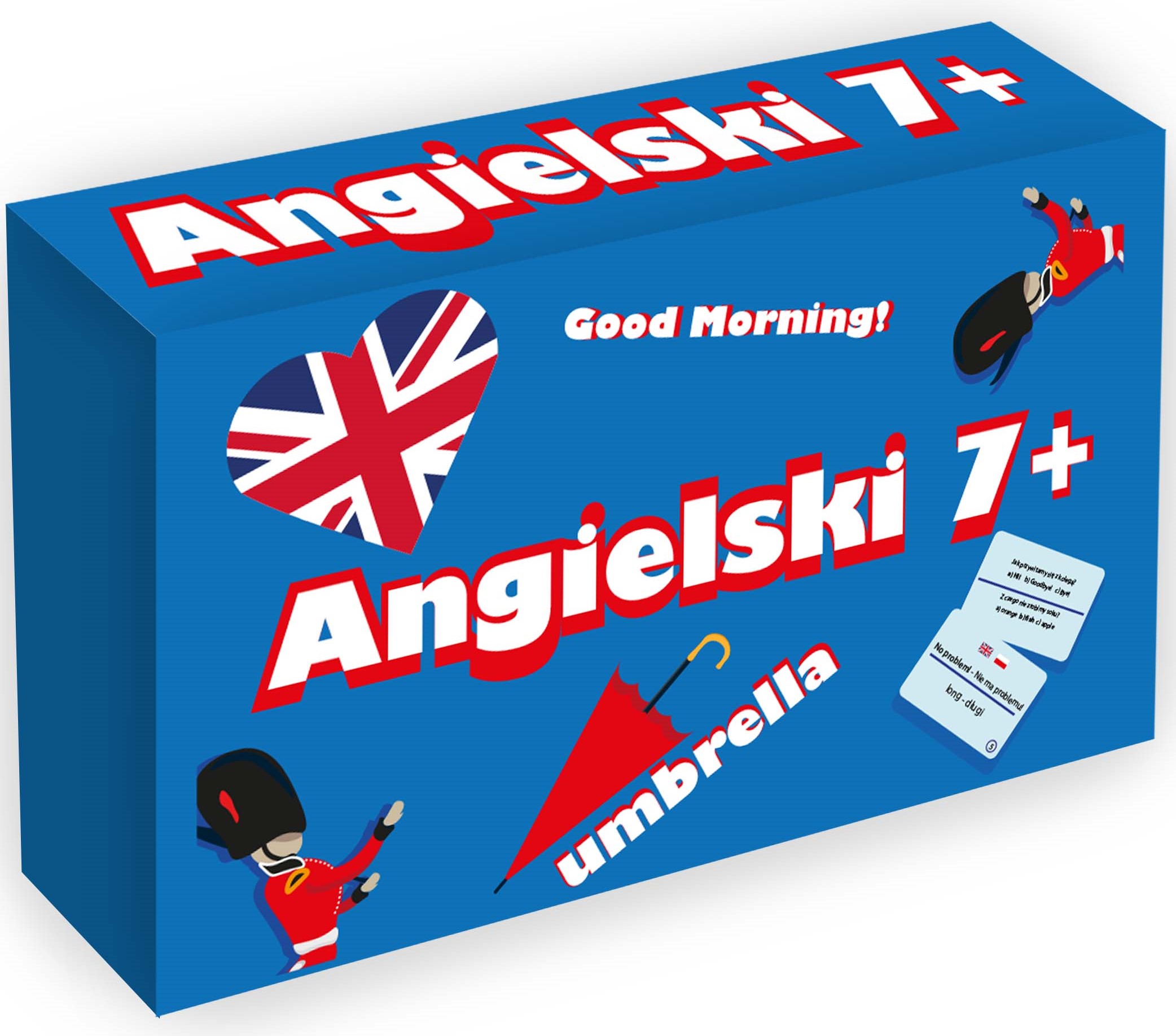 Widok kart gry Angielski 7+ mini KANGUR - nauka angielskiego dla dzieci