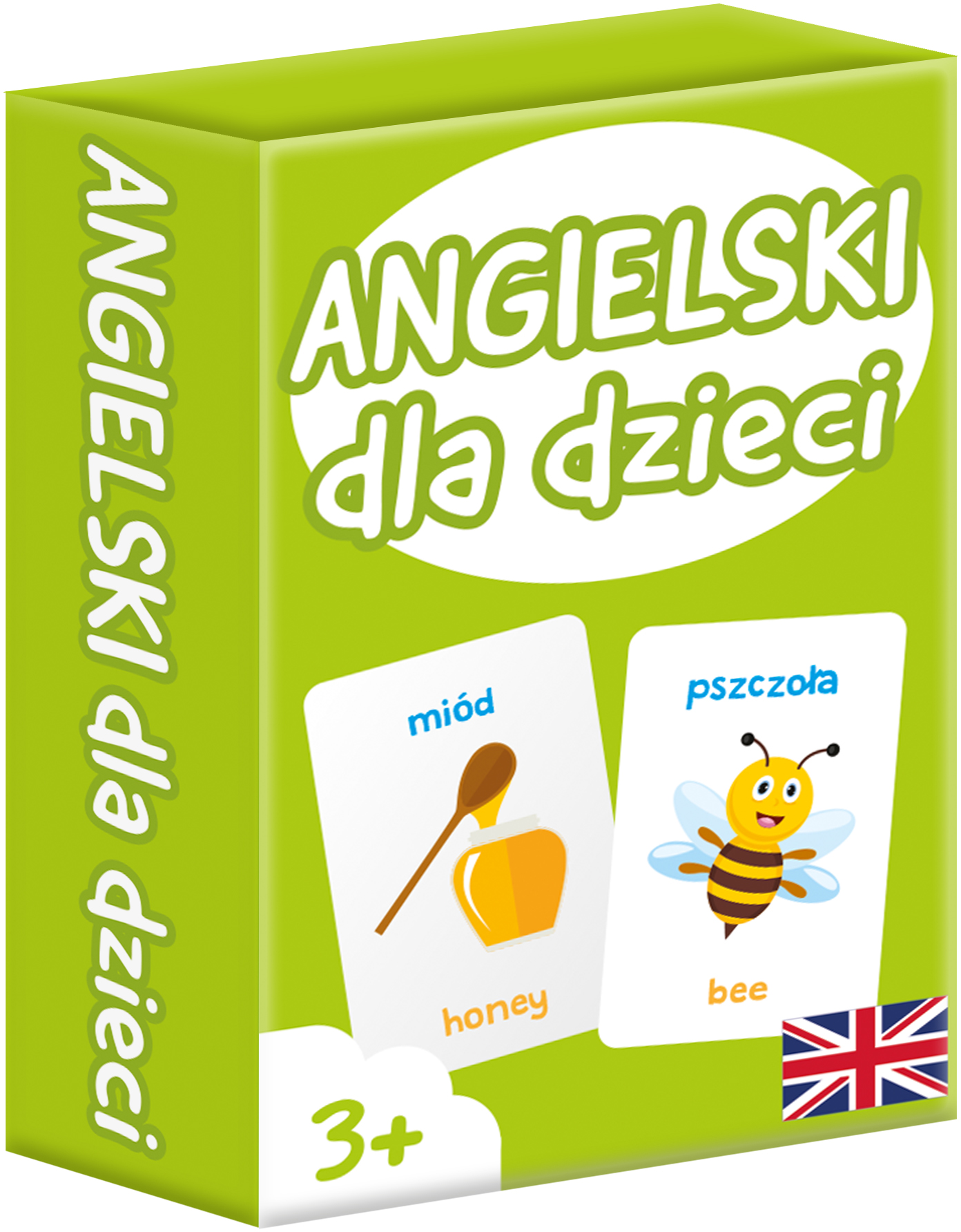 Karty edukacyjne do nauki angielskiego dla dzieci Angielski dla Dzieci mini zielone
