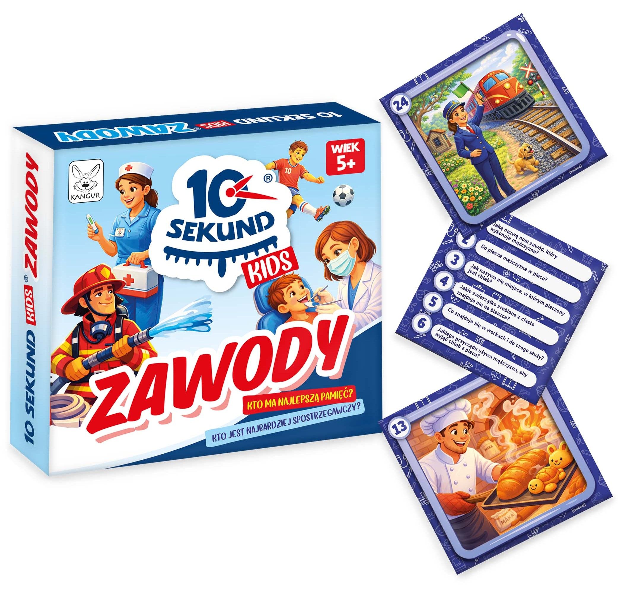 Gra edukacyjna 10 Sekund Kids Zawody KANGUR - pudełko i karty