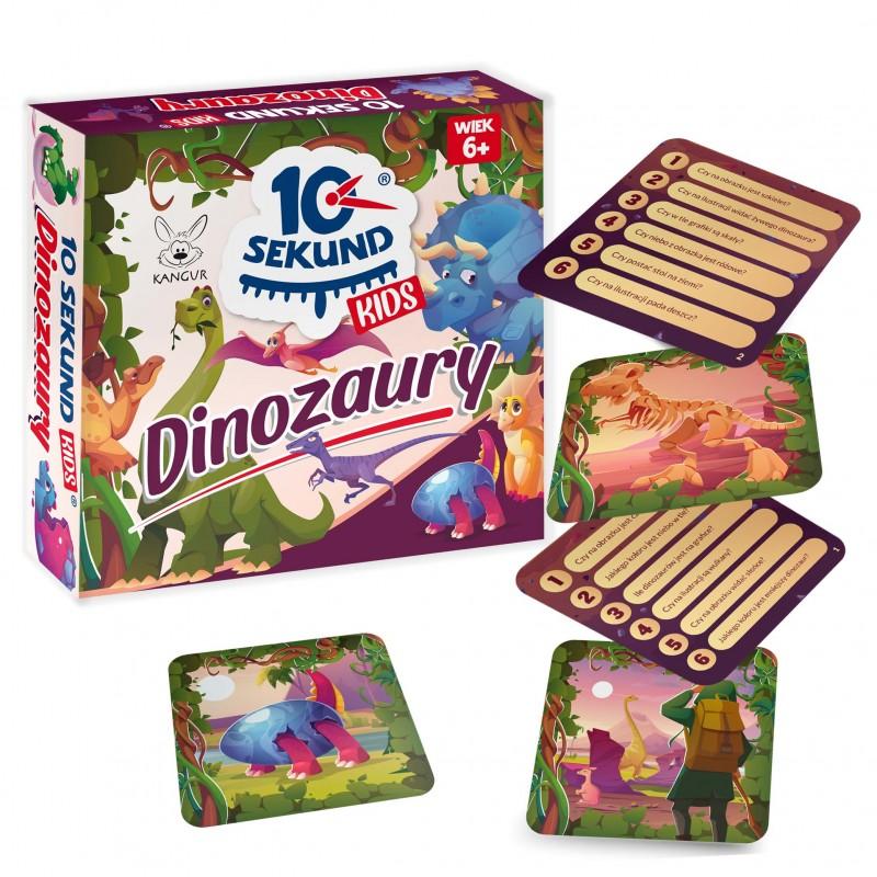 Gra edukacyjna 10 Sekund Kids Dinozaury KANGUR, karty z dinozaurami