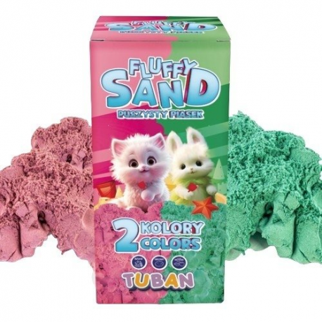 Zestaw Fluffy Sand TUBAN - dwa kolory piasku sensorycznego w opakowaniu