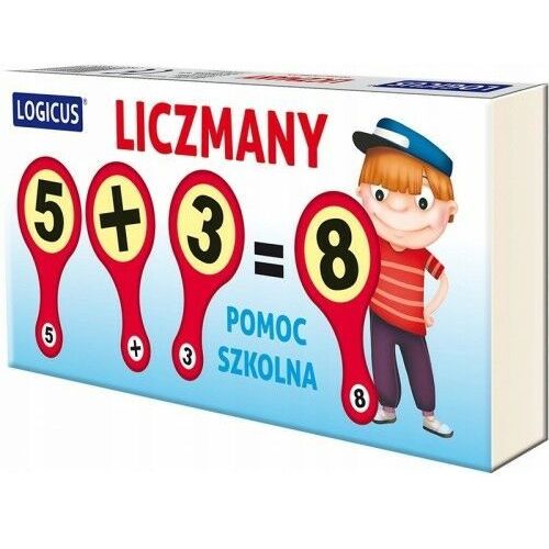 Liczmany LOGICUS ADAMIGO – zestaw edukacyjnych plakietek do nauki cyfr i działań matematycznych