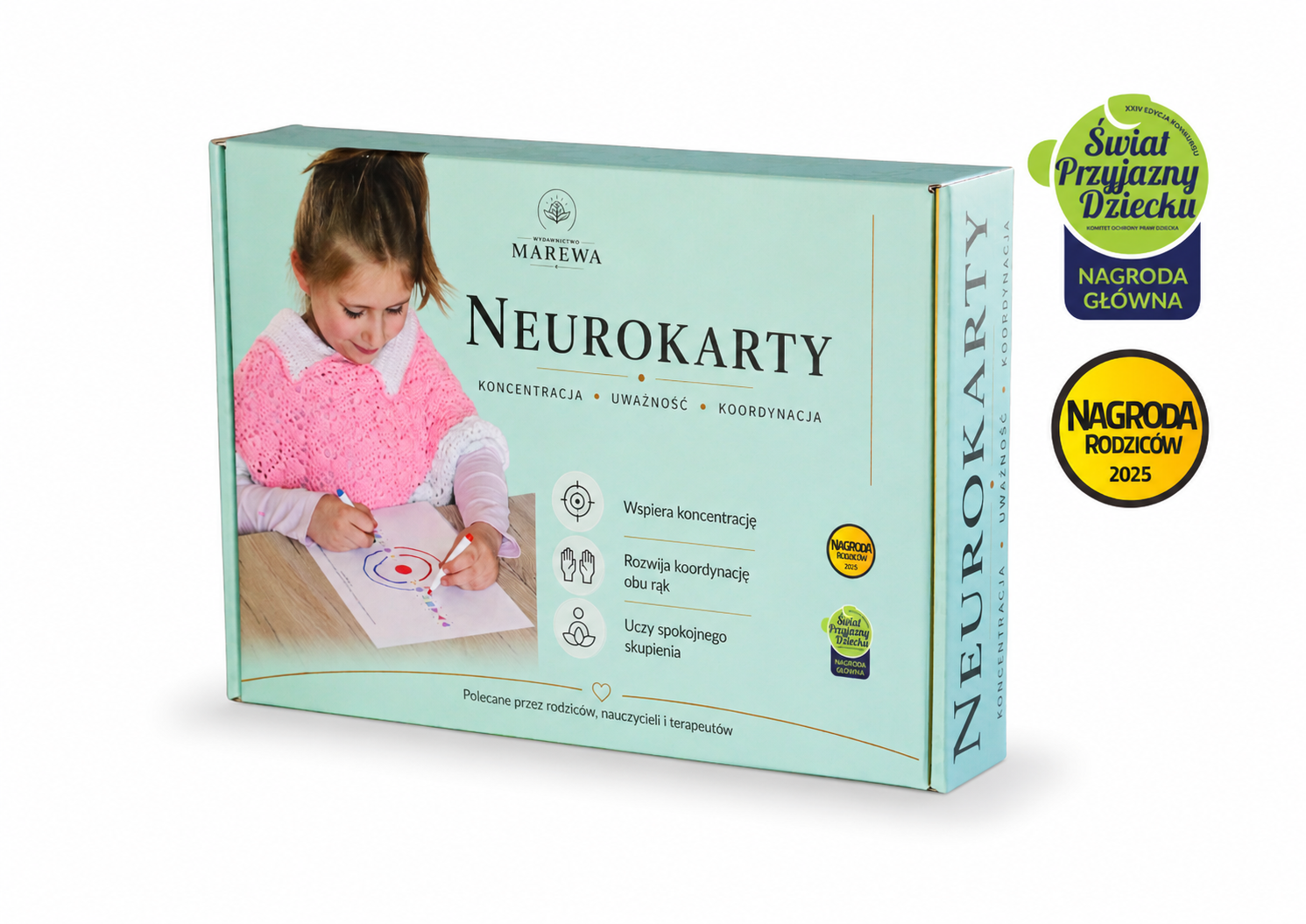 Neurokarty Gimnastyka dla Umysłu MAREWA – zestaw 70 kart ćwiczeń na koncentrację dla dzieci 5–12 lat