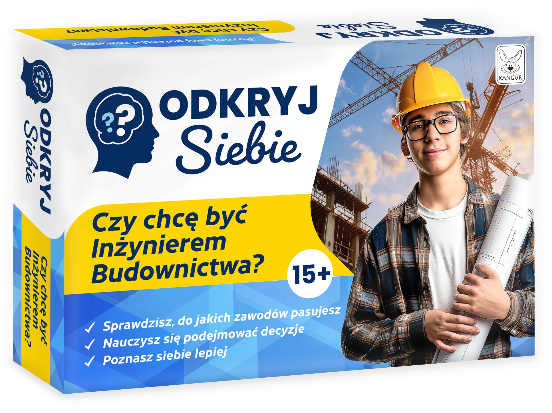 Plansza i elementy gry edukacyjnej Odkryj Siebie KANGUR