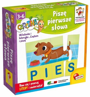 Lisciani Carotina Piszę Pierwsze Słowa - edukacyjna układanka dla dzieci 3-6 lat
