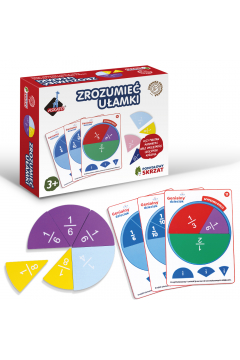 Drewniana pomoc edukacyjna Pomysłowy Skrzat Zrozumieć Ułamki ASKATO z kolorowymi płytkami