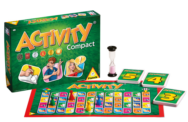 Kompaktowa gra słowna Activity Compact PIATNIK - plansza, karty, pionki