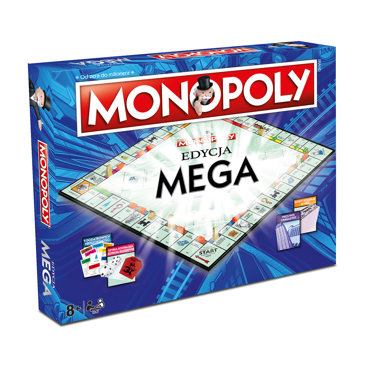 Plansza i elementy gry Monopoly Mega rozszerzona wersja