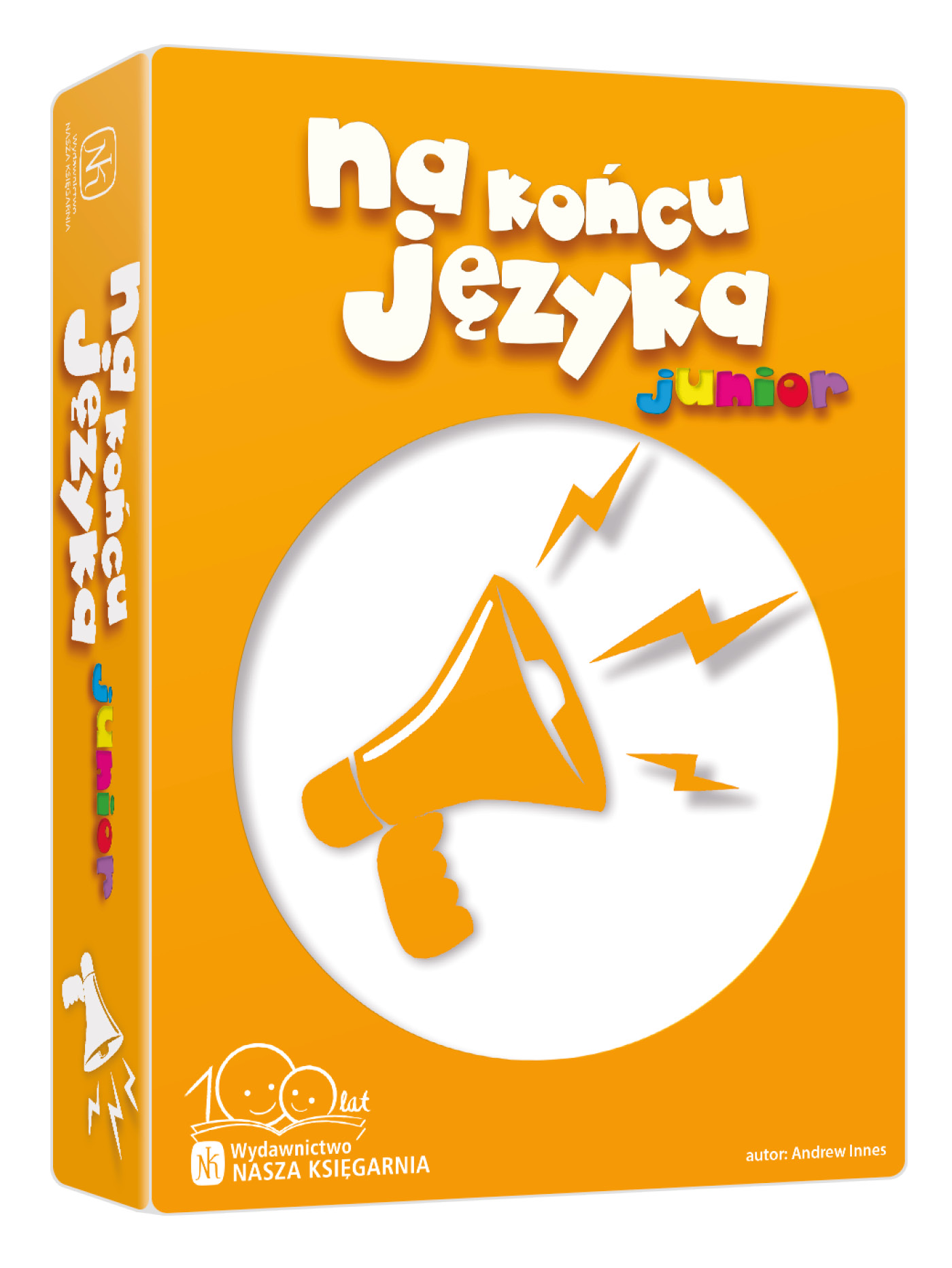 Gra słowna Na końcu języka Junior od NASZA KSIĘGARNIA w pudełku o wymiarach 187x135 mm