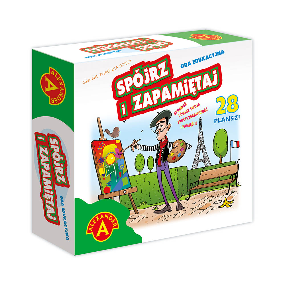 Tabliczki TAK i NIE oraz klepsydra w grze Spójrz i Zapamiętaj ALEXANDER GRY