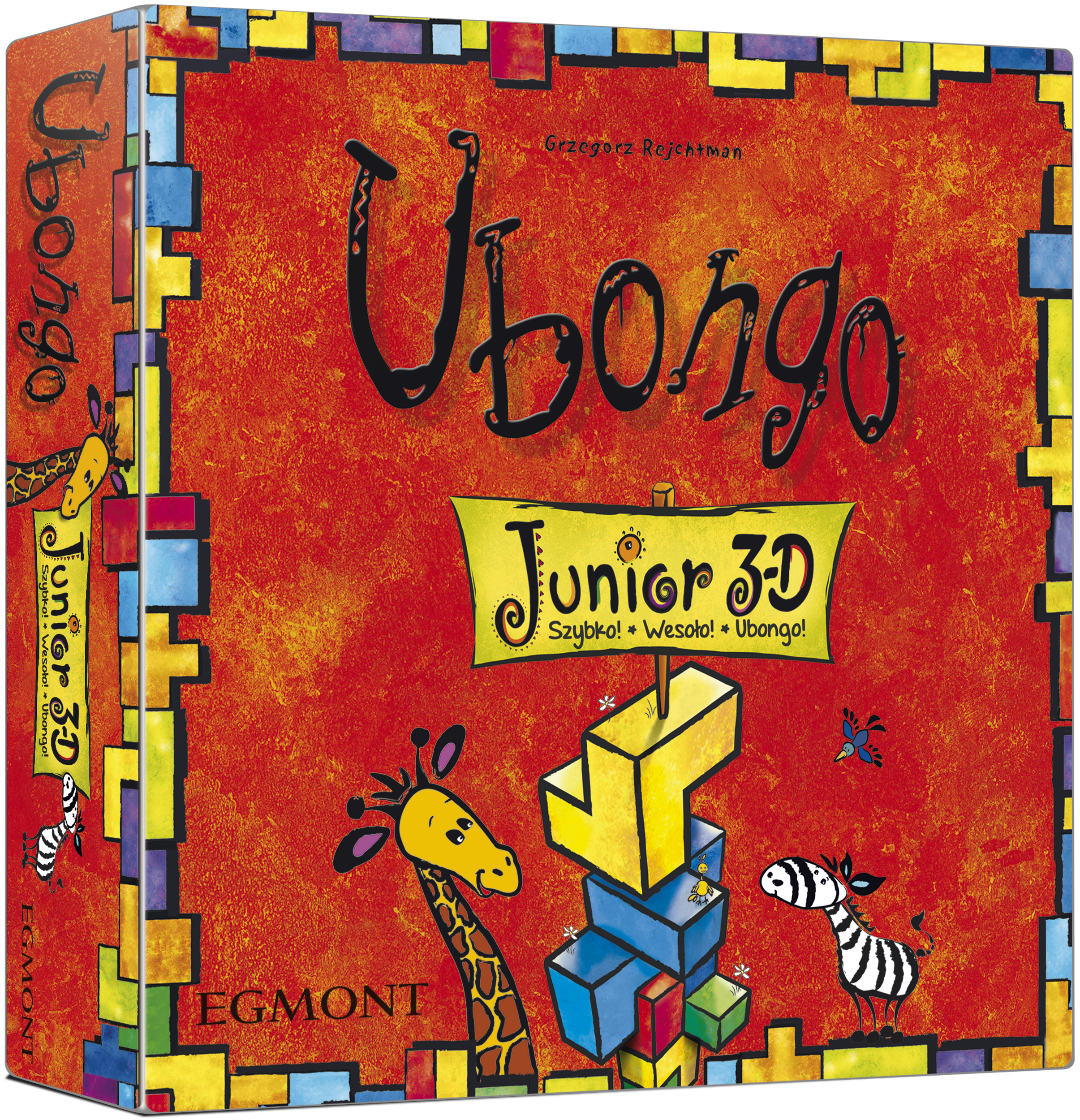 Ubongo Junior 3D – plansza i kolorowe klocki do gry logicznej Egmont PAP