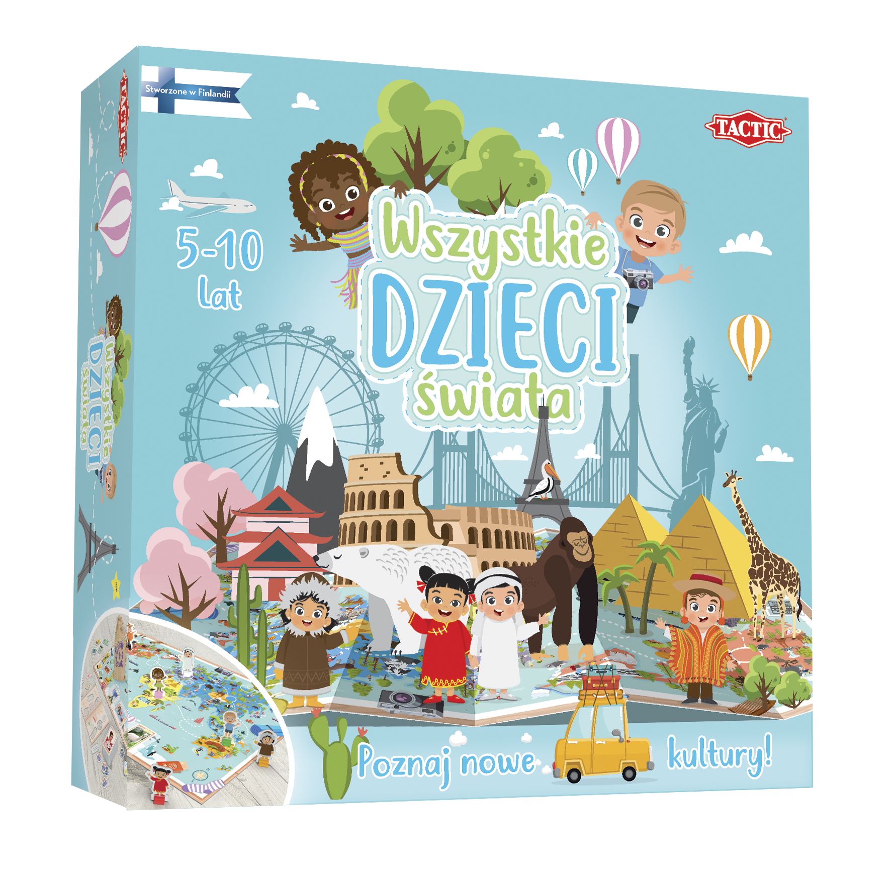 Wszystkie Dzieci Świata gra planszowa TACTIC GAMES - pudełko z ilustracją dzieci z różnych kultur