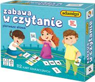 Zabawa w Czytanie gra karciana ADAMIGO - edukacyjna gra do nauki czytania dla dzieci 3-7 lat