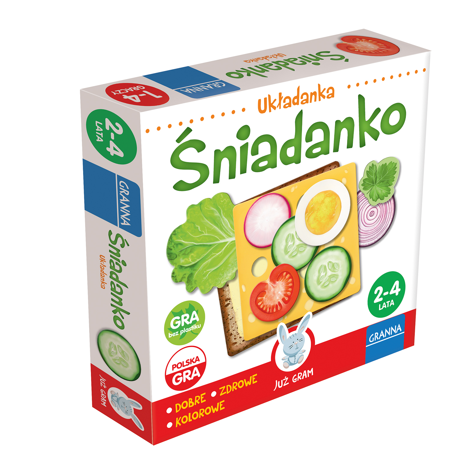 Zestaw elementów układanki Śniadanko do nauki pojęć dla dzieci
